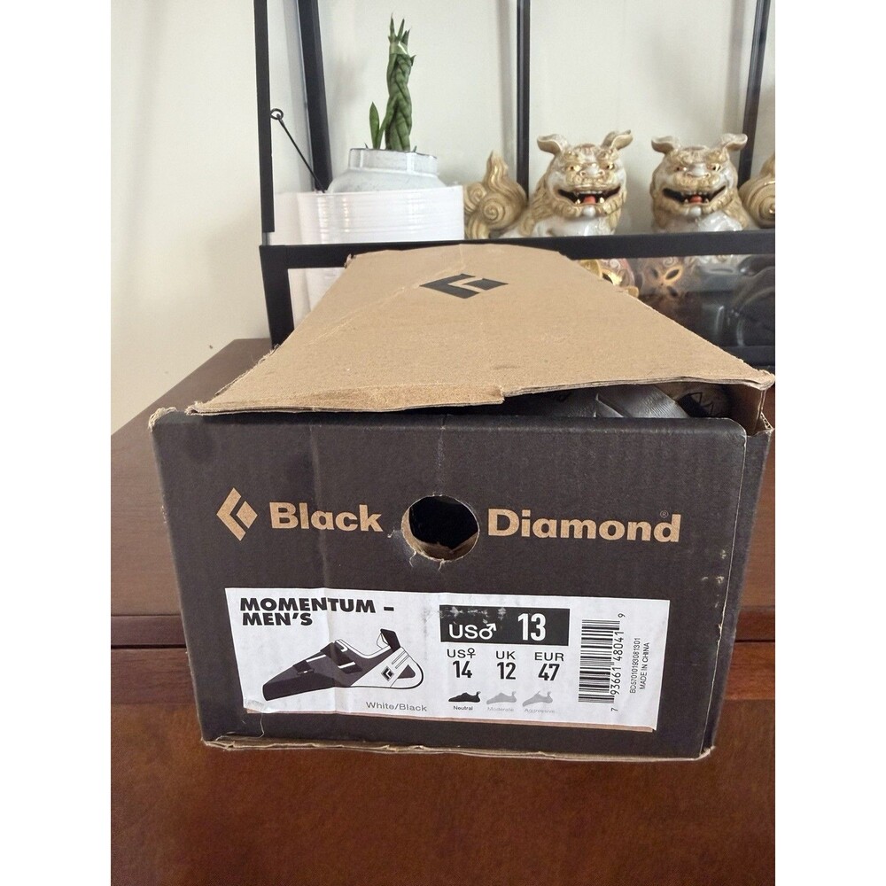 Black Diamond Momentum Climbing Shoes White/Black Size Mens 13 Womens 14